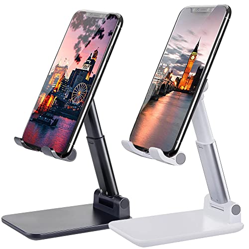 2 Pcs Cell Phone Stand: Fully Foldable, Adjustable Height for Desk - Compatible with iPhone 14/13/12/Smartphones - A Comprehensive Review