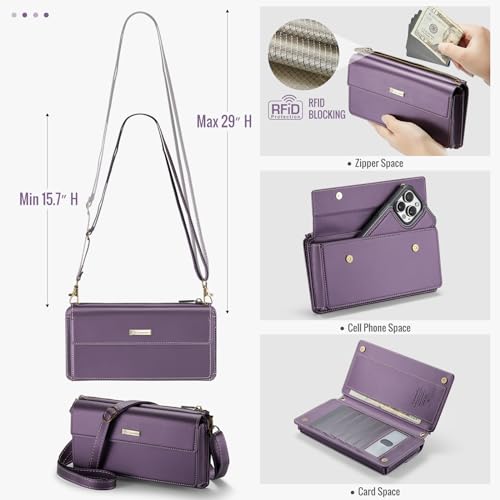 ASAPDOS Small Crossbody Bag Review: Retro Suede PU Leather Shoulder Bag with RFID Blocking - Purple