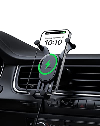 Baseus Wireless Car Charger: A Comprehensive Review and Guide to the 15W Fast Charging Phone Mount for Car Vent, Compatible with iPhone 15 14 13 12 11 10 8 Pro Max Xs, Samsung Galaxy S&Note Series, Google, and LG