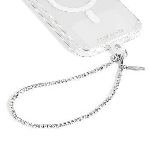 Case-Mate Phone Charm: Detachable Lanyard with Silver Chain for iPhone 15 Pro Max/14 Pro Max/13 Pro Max/12 - A Stylish and Practical Accessory for Women