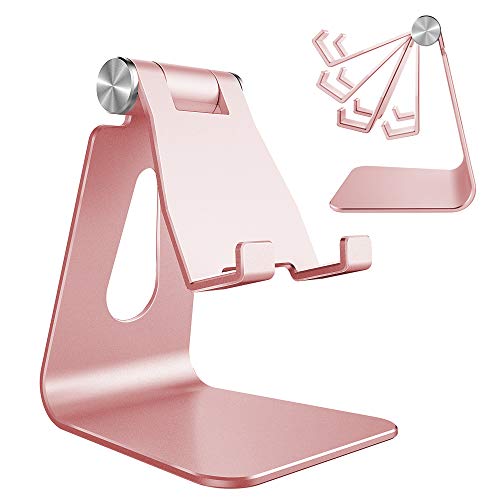 CreaDream Adjustable Cell Phone Stand: A Comprehensive Review and Guide on the Best Holder for All Mobile Phones-Rose Gold