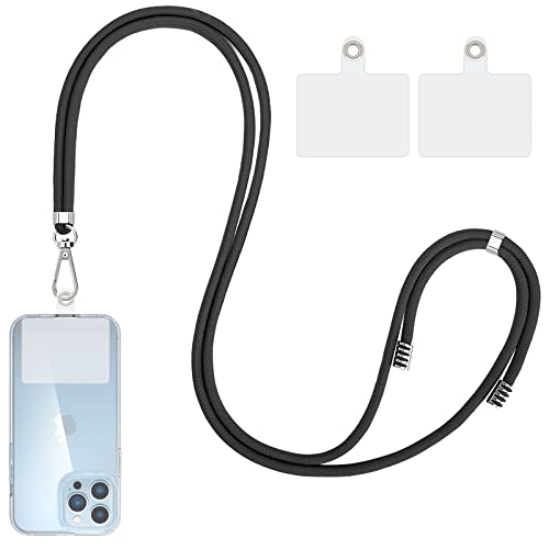 Crossbody Cell Phone Lanyard: A Review of Universal Phone Lanyards with 2 Pack Clear Patch Compatible with Most Phones (Black)