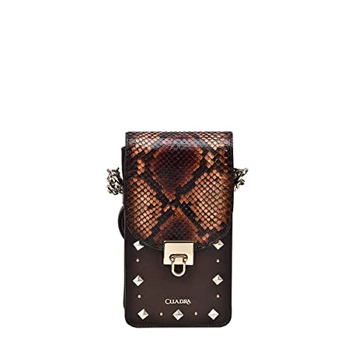 Cuadra Women’s Cell Phone Pouch: Genuine Python Leather Brown - Review, Features, and Price