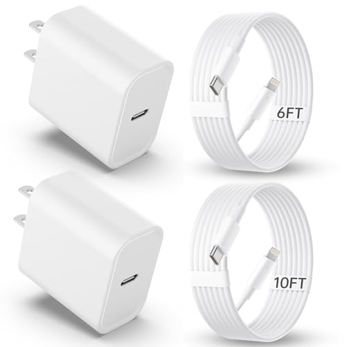 iPhone Charger Fast Charging: MFi Certified 2Pack 20W PD USB C Wall Charger with 6&10FT Cable - A Comprehensive Review and Worth it Purchase Guide