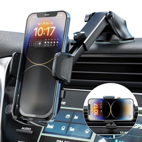 JOYTUTUS Universal Phone Holder Car: A Comprehensive Review and Comparison of the Best Hands-Free Cell Phone Mounts for Car Dashboard, Windshield, and Air Vent – Suitable for iPhone, Samsung, and All Smartphones