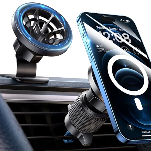 Ossvaln Magsafe Car Mount Review: 20 Strong Magnets for Hands-Free Phone Holder on Car Dashboard