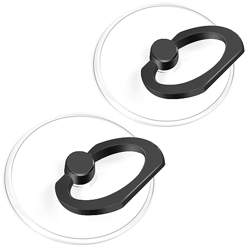 Phone Ring Holder: JCHIEN Transparent Universal Finger Grip Kickstand Cell Phone Ring Stand Holder - Compatible with iPhone, Samsung Smartphones - 2 Pack, Black - Review, Pros and Cons, Worth it?