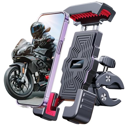 Sanosan One-Push Motorcycle Phone Mount: Quick Installation, Automatic Lock & Release | Review & Compatibility Guide for Bicycles (4.7-6.8)