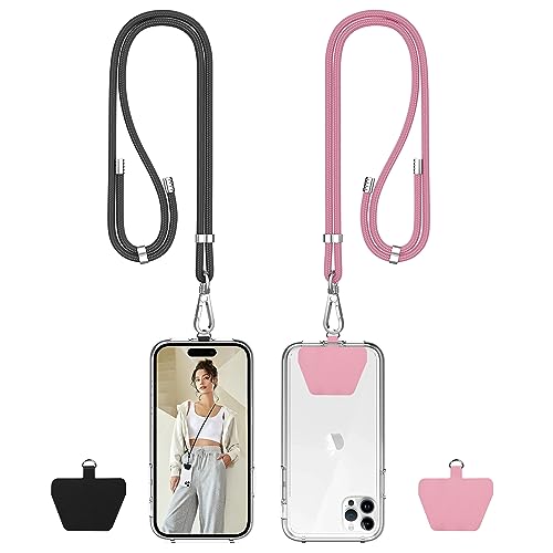 takyu Phone Lanyard: Adjustable Neck Strap for Most Smartphones - 2PCS Black Pink | Review and Comparison