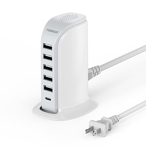 tessan-desk-charger-power-up-multiple-devices-with-40w-and-6-usb-ports