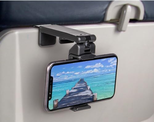 Universal Airplane Phone Holder Mount: A Hands-Free Viewing Must-Have for Flying (Black)