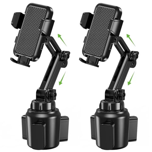 Upgraded Cup Phone Holder for Car: A Review of the Universal No Shaking Cup Holder Phone Mount with Expandable Base (2 Pack)